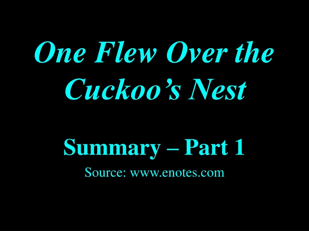 one flew over the cuckoo s nest