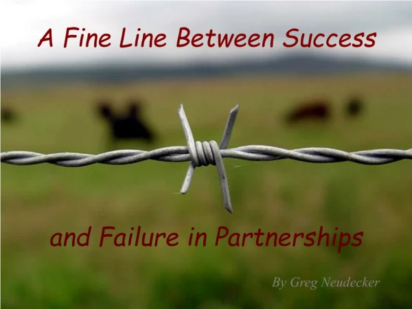 A Fine Line Between Success