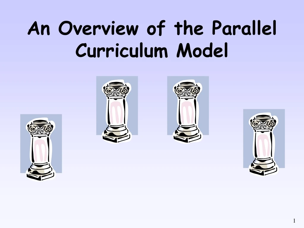 an overview of the parallel curriculum model