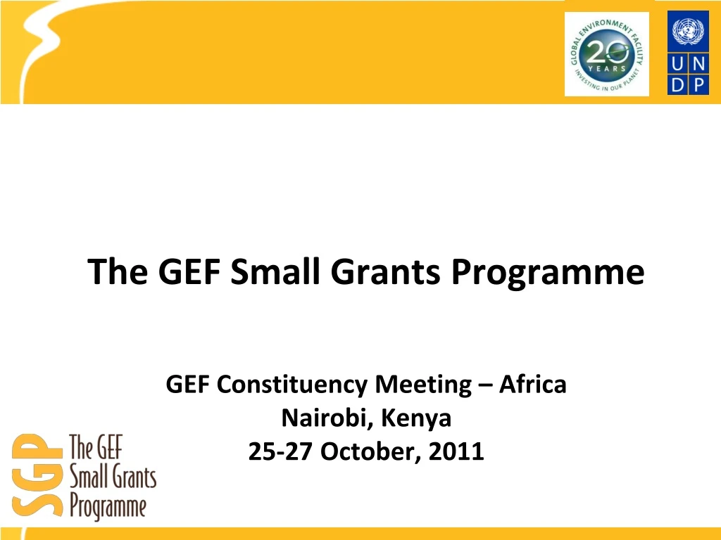 the gef small grants programme gef constituency