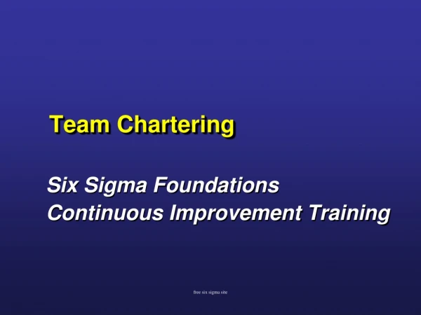 Team Chartering