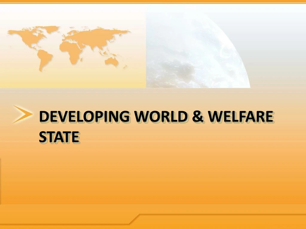 developing world welfare state