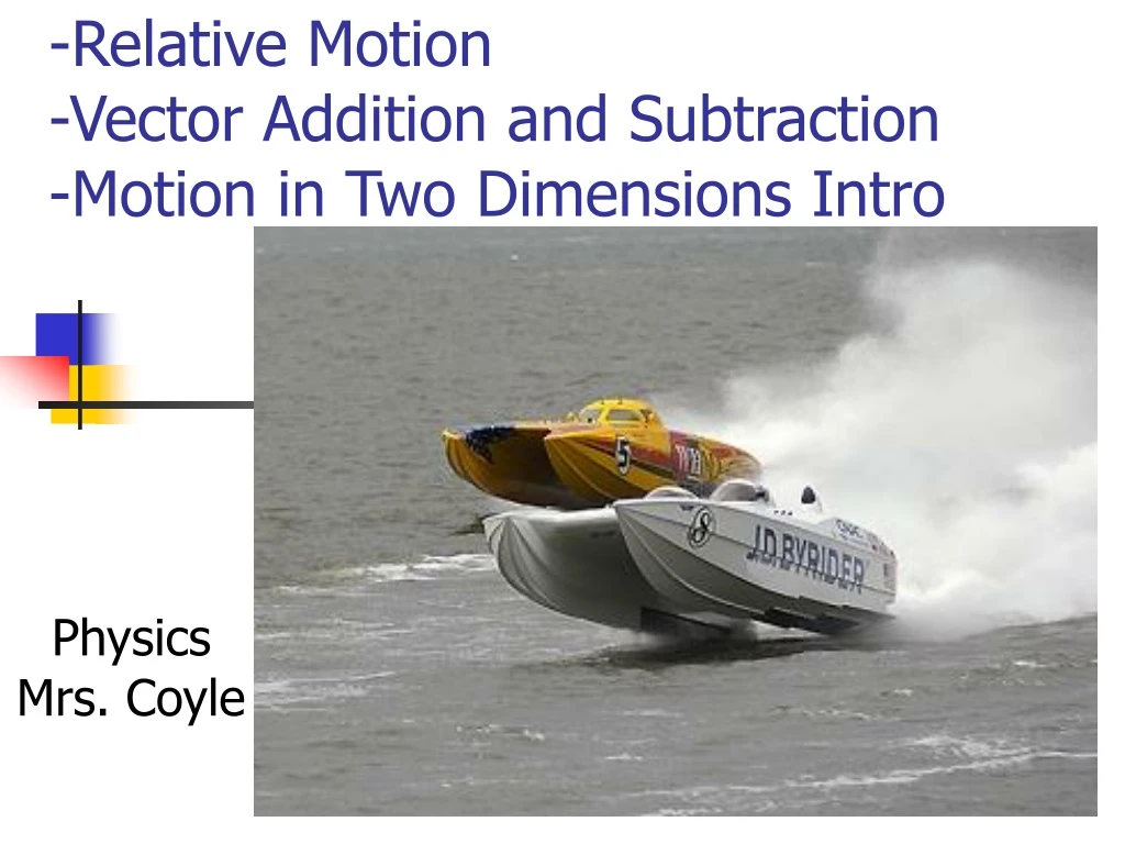 relative motion vector addition and subtraction motion in two dimensions intro