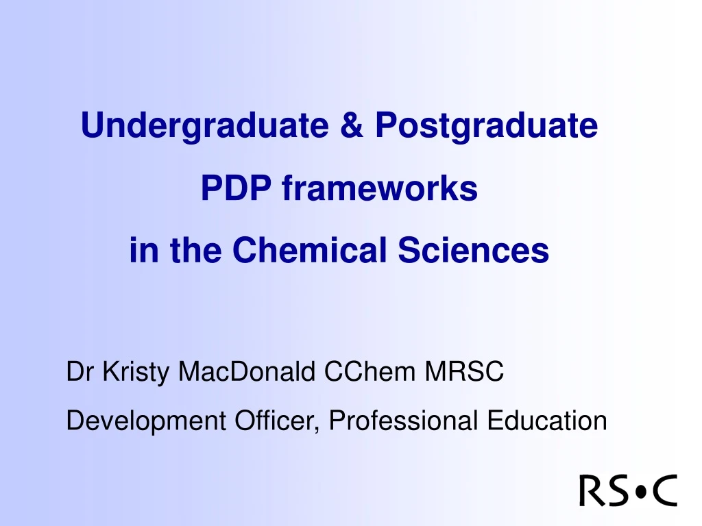 undergraduate postgraduate pdp frameworks