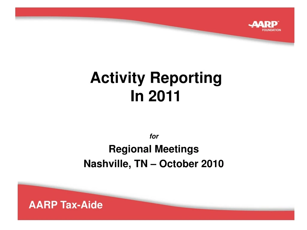 activity reporting in 2011