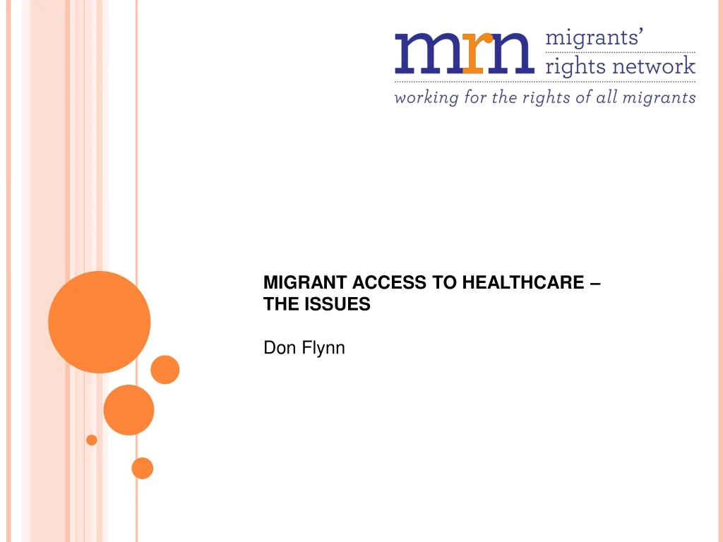 migrant access to healthcare the issues don flynn