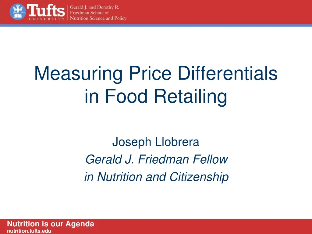 measuring price differentials in food retailing