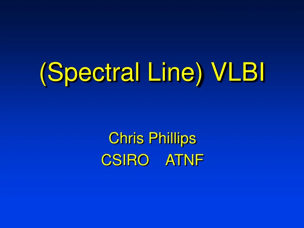 spectral line vlbi