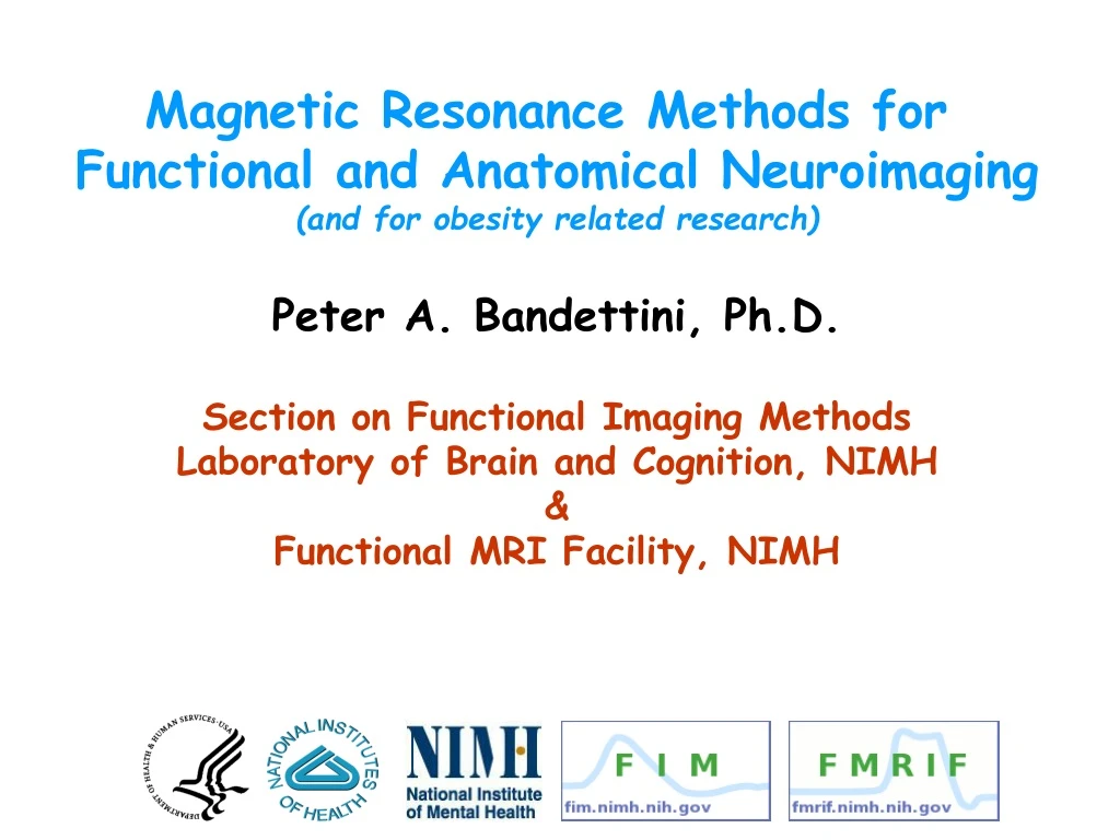 magnetic resonance methods for functional