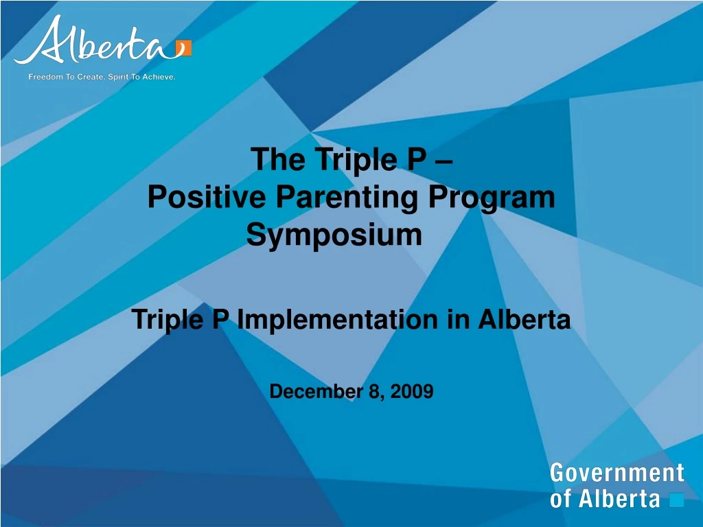 the triple p positive parenting program symposium