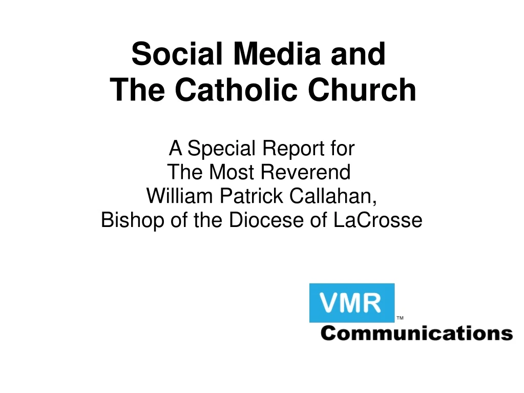 social media and the catholic church