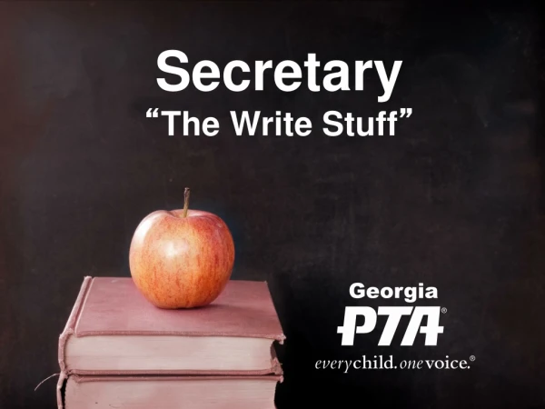 Secretary “ The Write Stuff ”