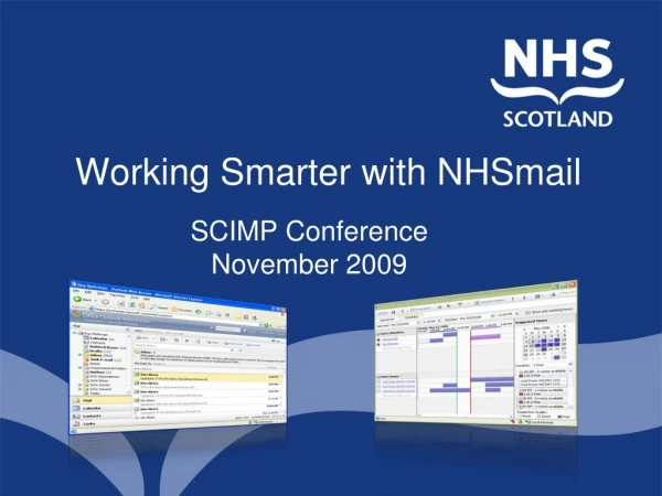 Working Smarter with NHSmail