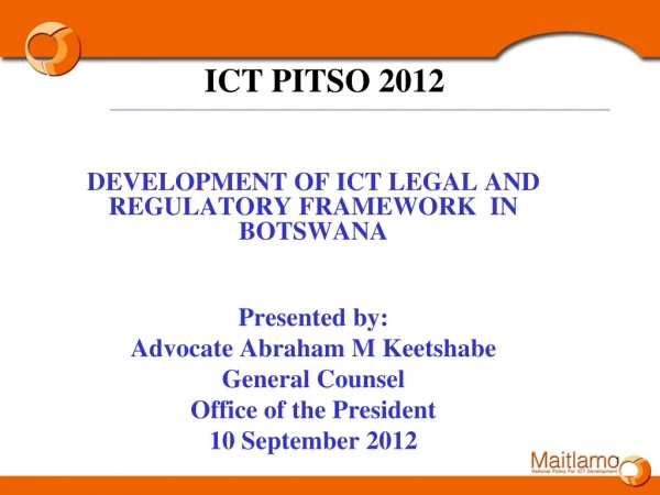 ICT PITSO 2012