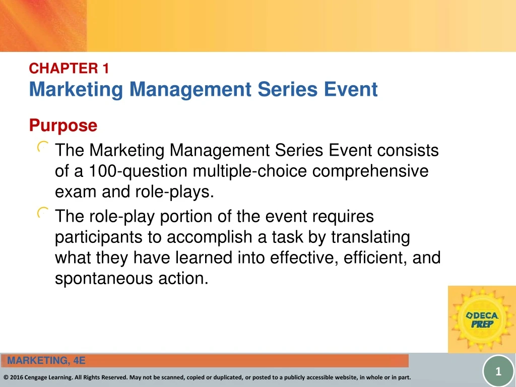 chapter 1 marketing management series event