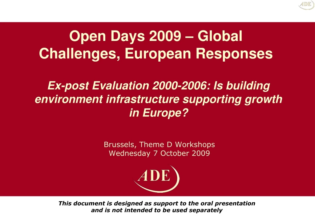 brussels theme d workshops wednesday 7 october 2009