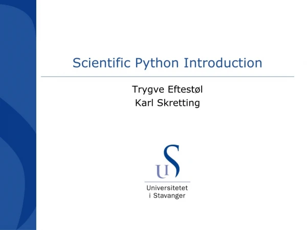 Scientific Python Introduction
