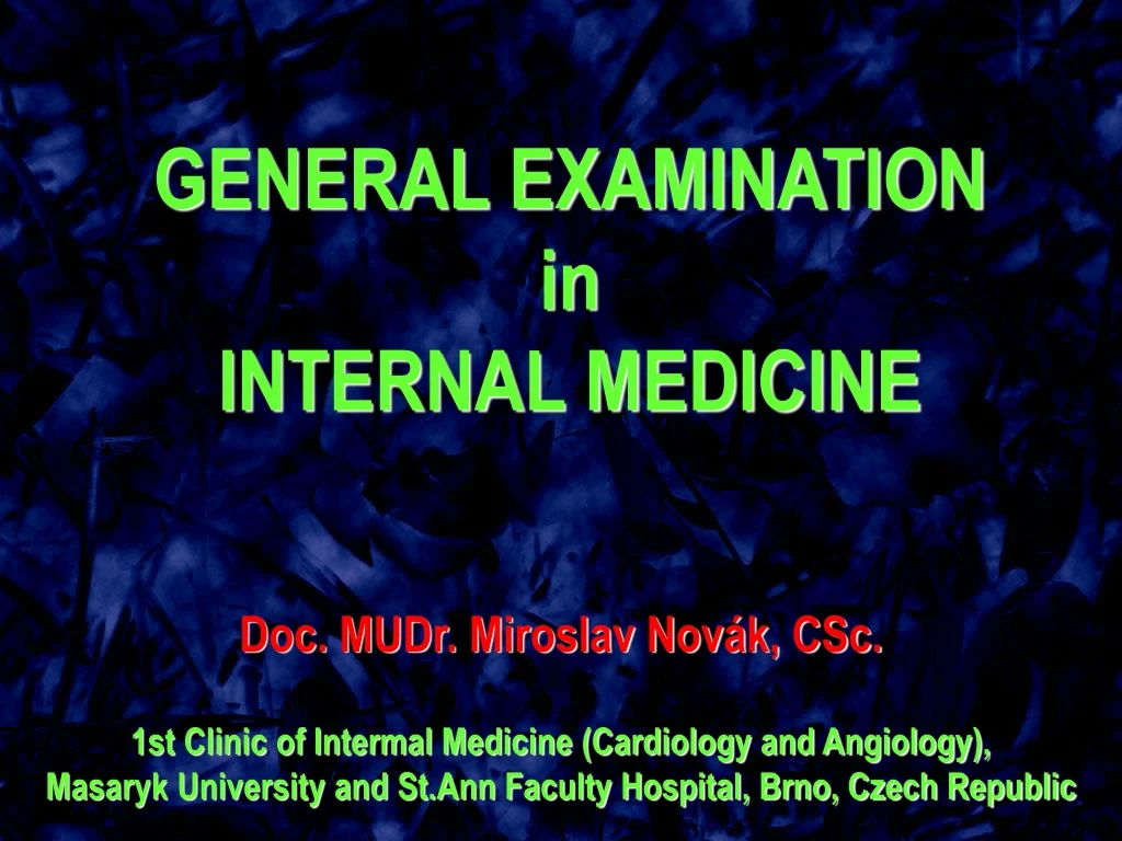 general examination in internal medicine