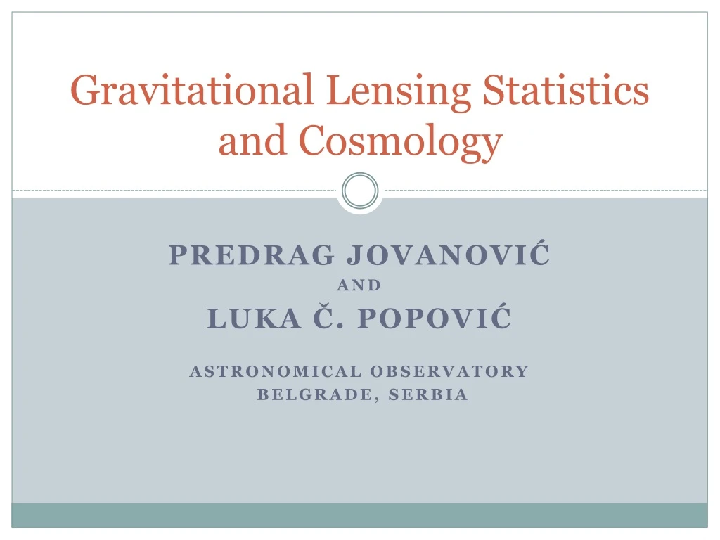 gravitational lensing statistics and cosmology