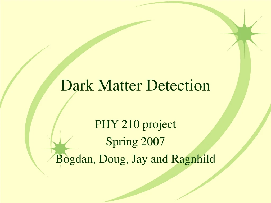 dark matter detection