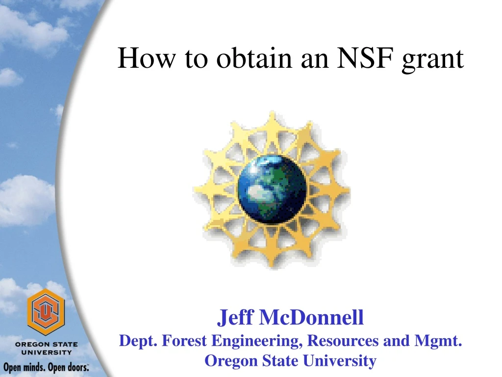 how to obtain an nsf grant