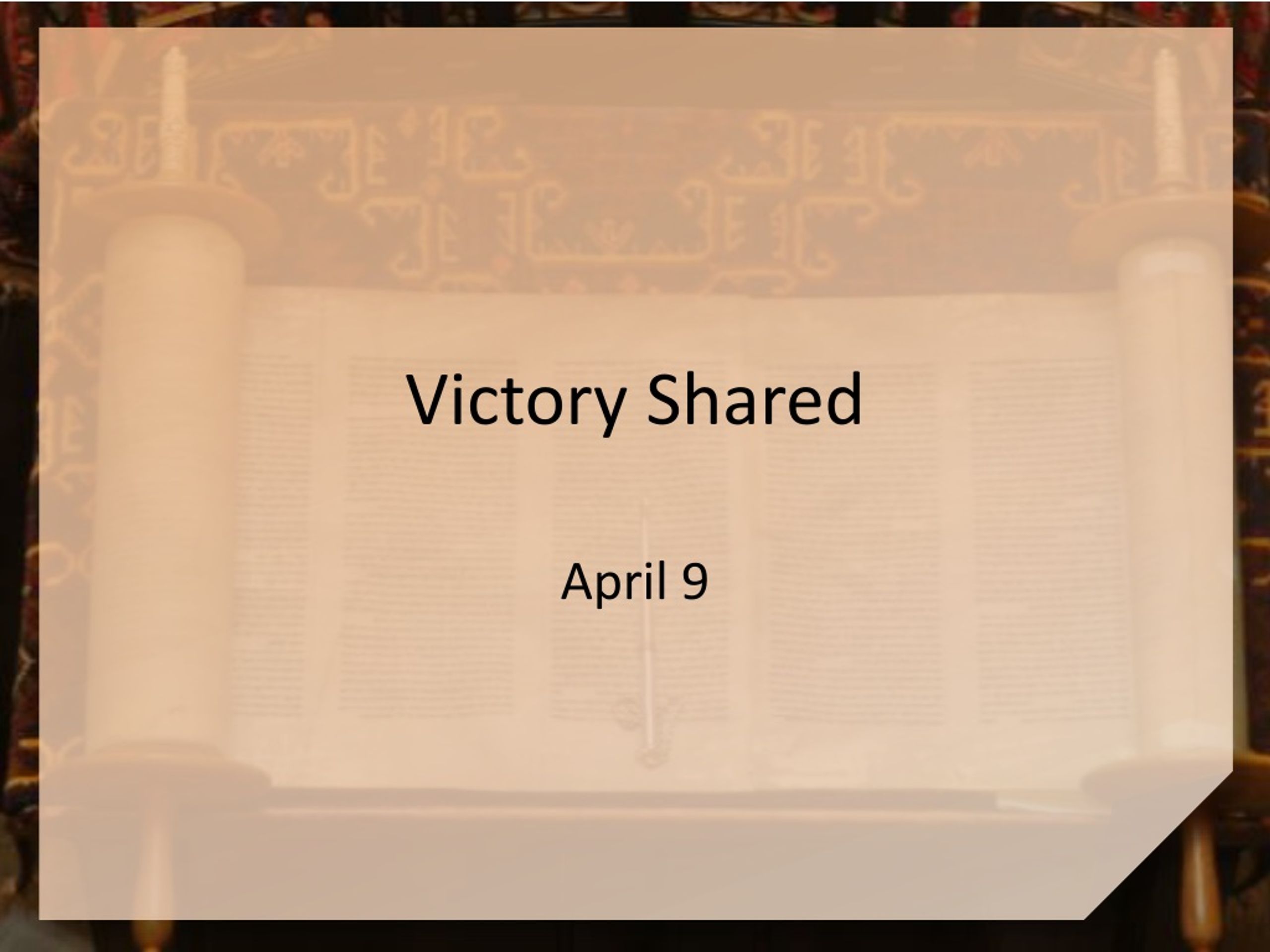 Victory Shared: Unforgettable Marketing Campaigns and the Gospel Message - slide 1