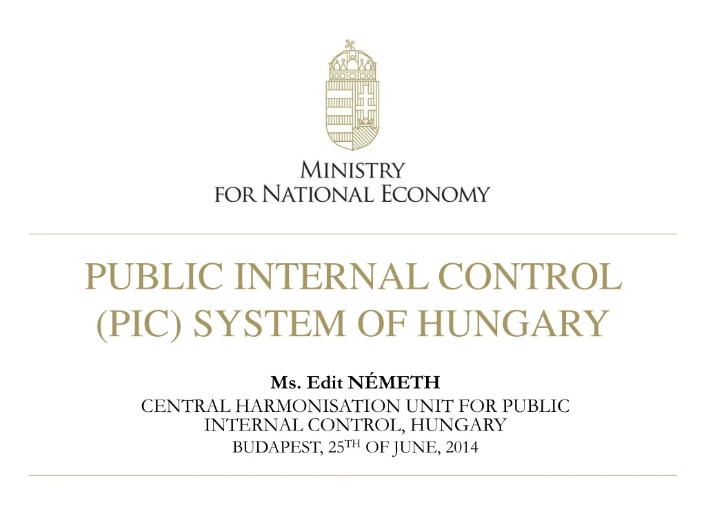 public internal control pic system of hungary