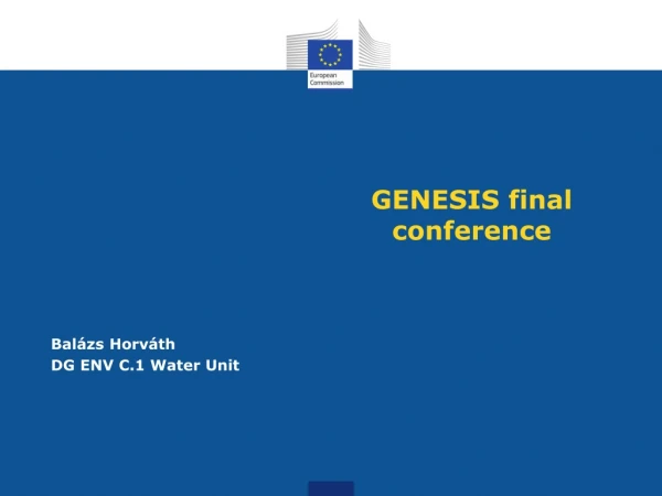 GENESIS final conference