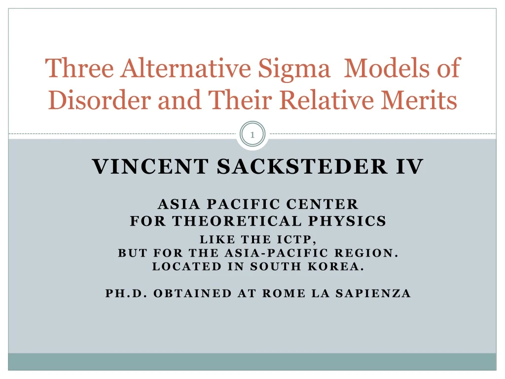 three alternative sigma models of disorder and their relative merits