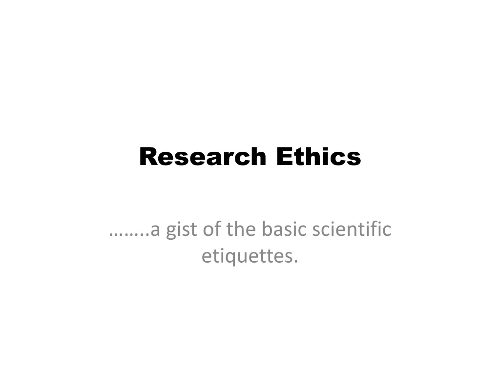 research ethics