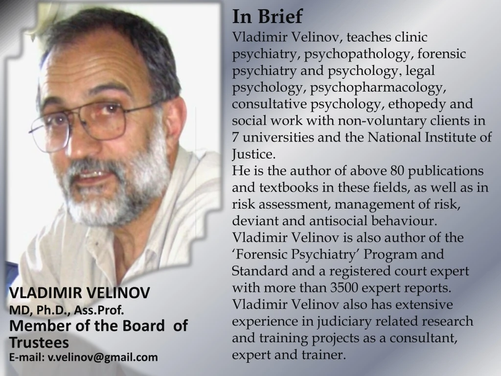in brief vladimir velinov teaches clinic