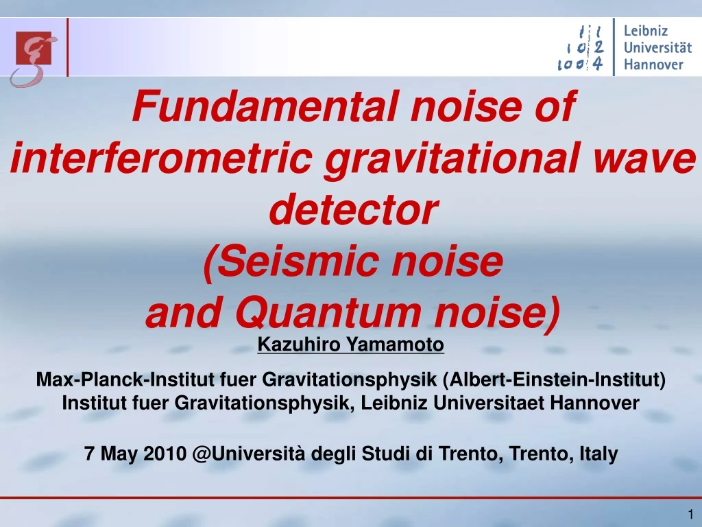 fundamental noise of interferometric