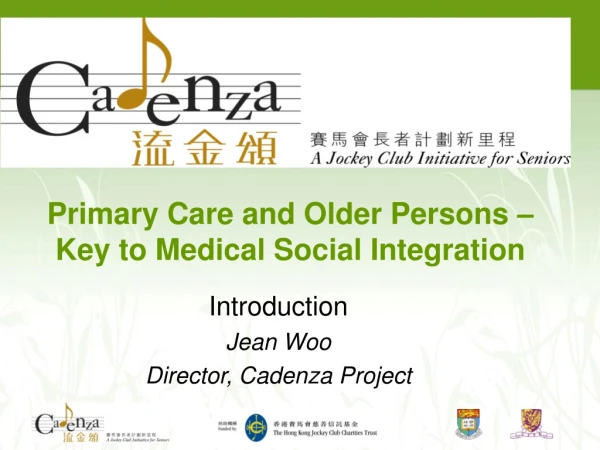 Primary Care and Older Persons – Key to Medical Social Integration