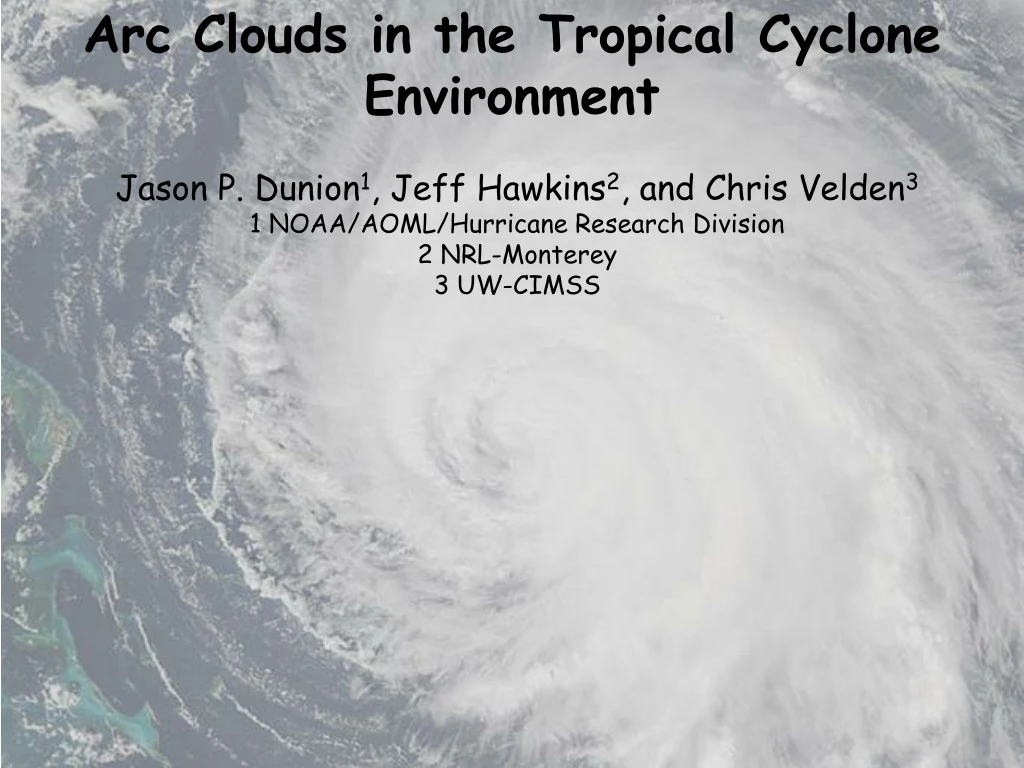 arc clouds in the tropical cyclone environment