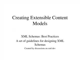 Creating Extensible Content Models - slide 1