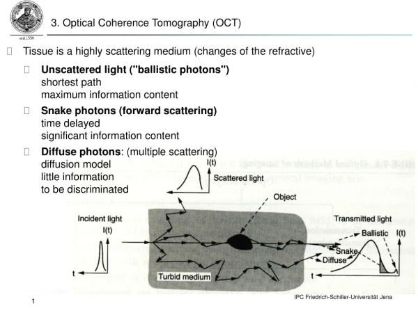 Tissue is a highly scattering medium (changes of the refractive)