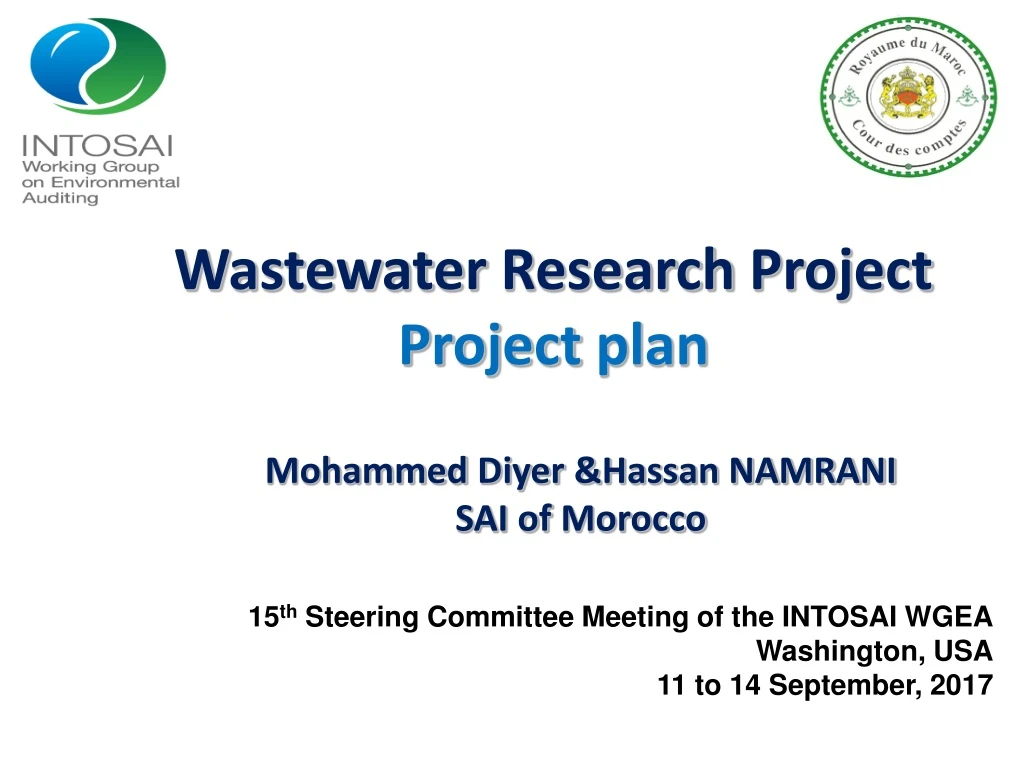 wastewater research project project plan