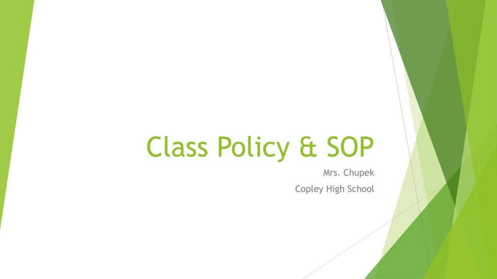 class policy sop