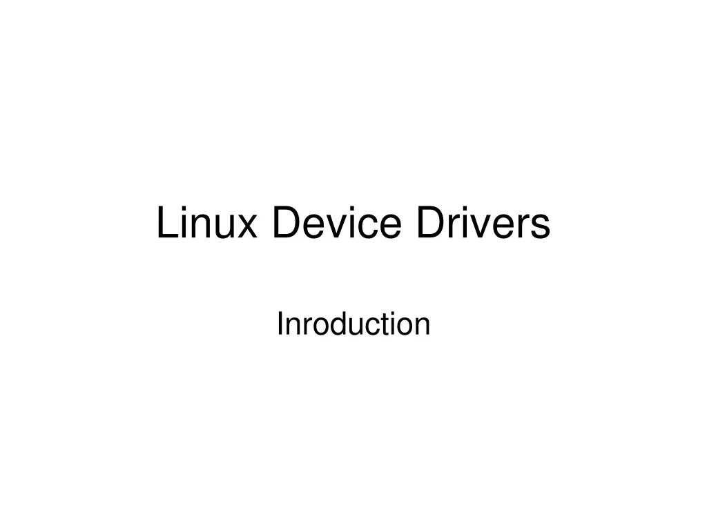 linux device drivers