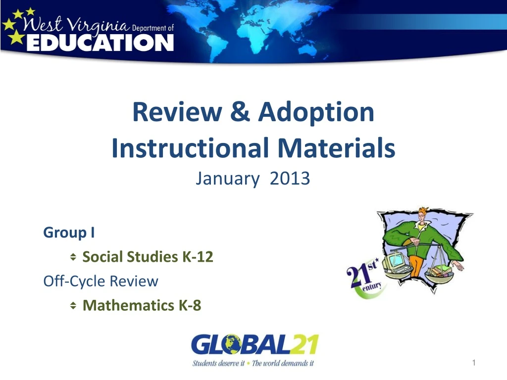 review adoption instructional materials january 2013