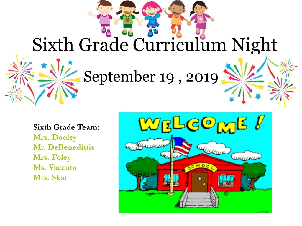 sixth grade curriculum night