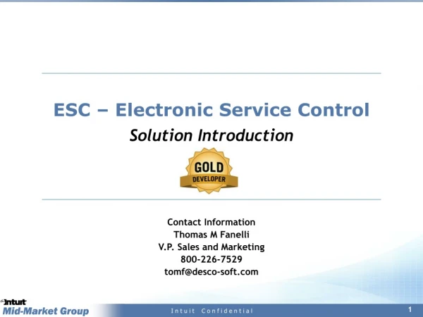 ESC – Electronic Service Control