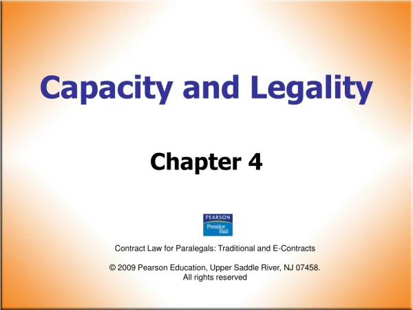 Capacity and Legality
