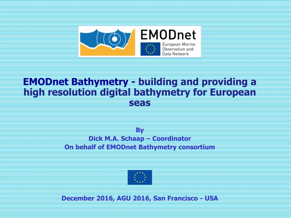 emodnet bathymetry building and providing a high