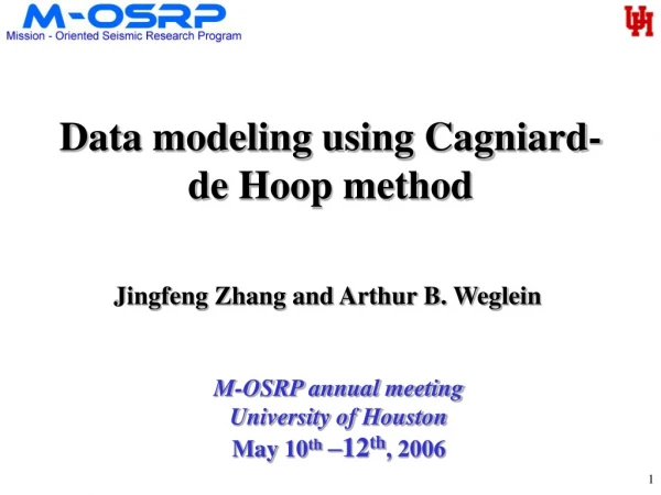 Data modeling using Cagniard-de Hoop method