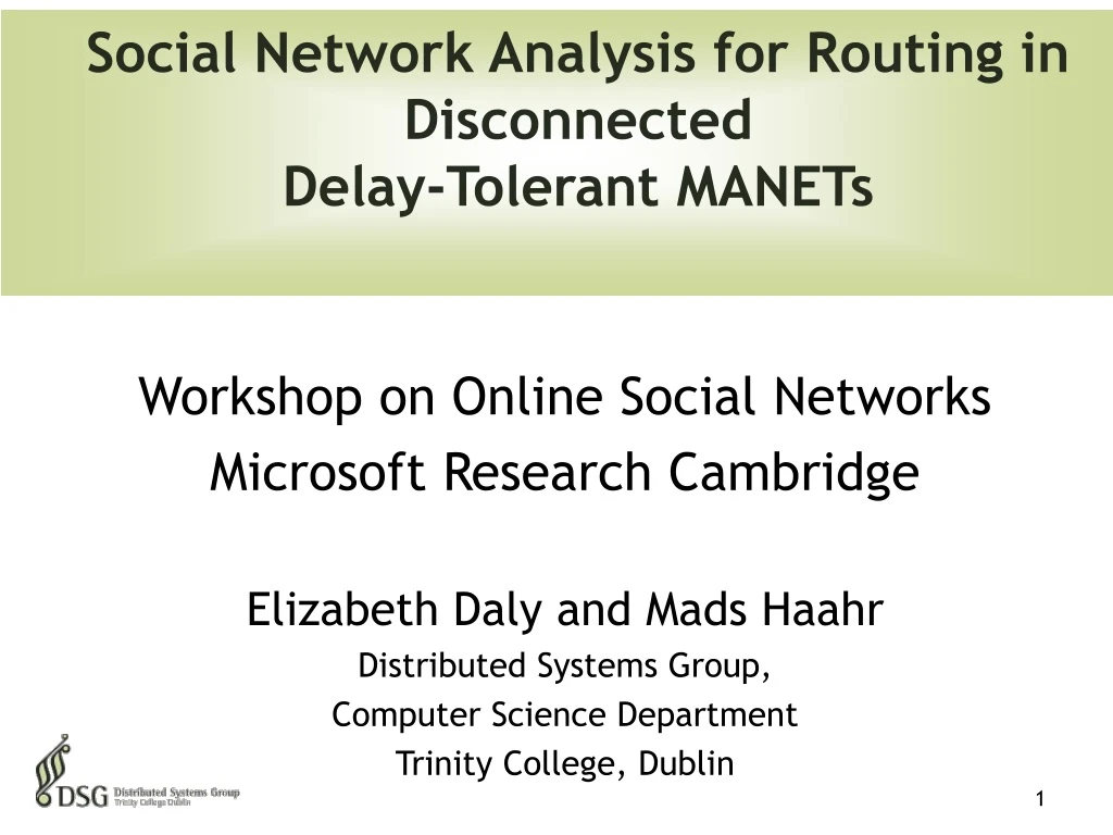 social network analysis for routing