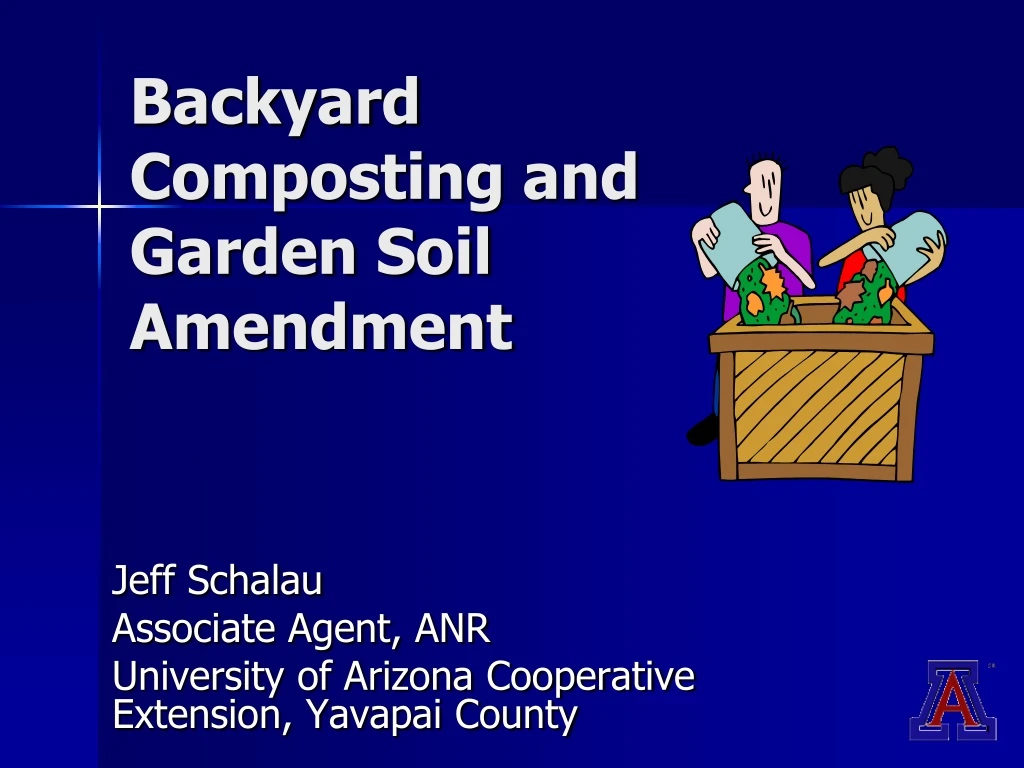 backyard composting and garden soil amendment