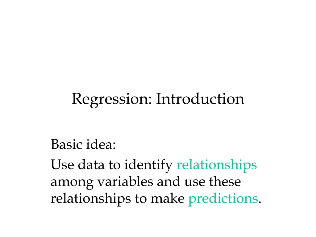 regression introduction