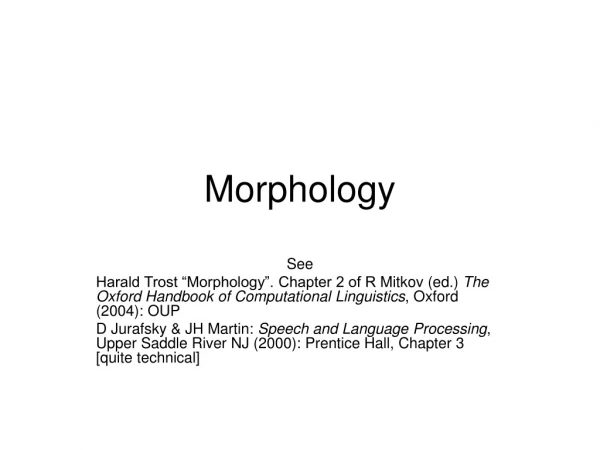 Morphology