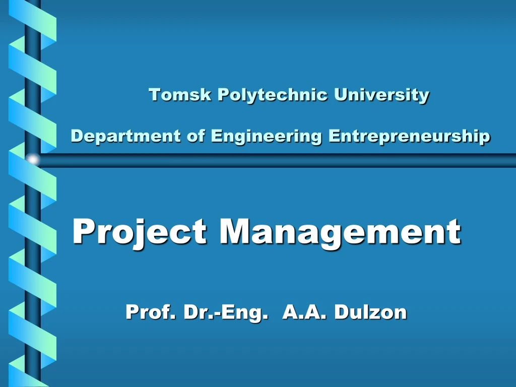 tomsk polytechnic university department of engineering entrepreneurship